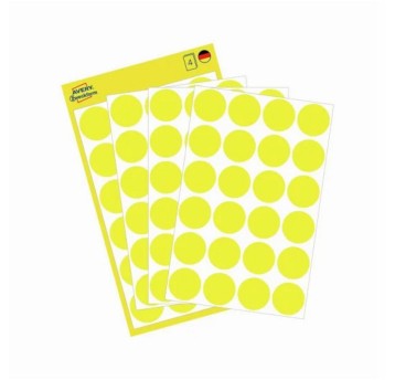 Etykiety kółka do zaznaczania papierowe AVERY ZWECKFORM Ø18mm kol. żółty 96 szt. [3007]