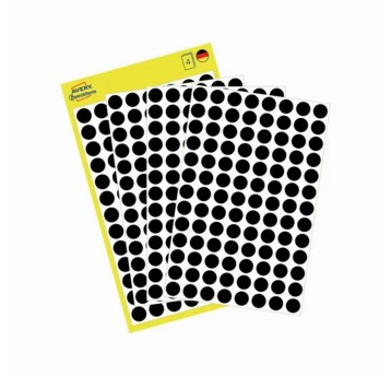 Etykiety kółka do zaznaczania papierowe AVERY ZWECKFORM Ø8mm kol. czarny 416 szt. [3009]