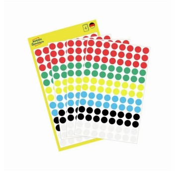 Etykiety kółka do zaznaczania papierowe AVERY ZWECKFORM Ø8mm mix kolorów 416 szt. [3090]