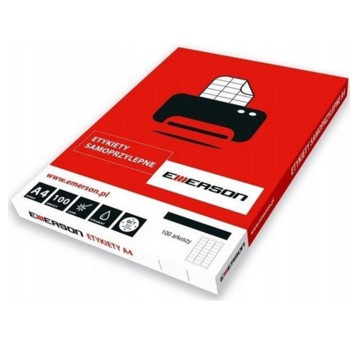 Etykiety uniwersalne papierowe EMERSON 003 105 x 74mm kol. biały 800 szt. [eta4105x074w]