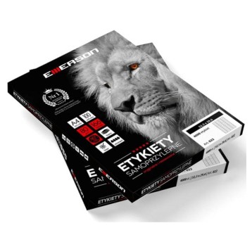 Etykiety uniwersalne papierowe EMERSON 006 66 x 33,8mm kol. biały 100 szt. [eta4066x338w]