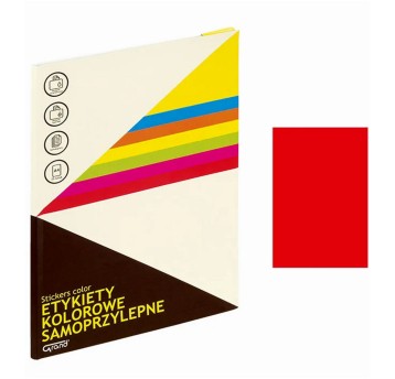 Etykiety uniwersalne papierowe GRAND 061 210 x 297mm kol. czerwony fluorescencyjny 25 szt. [150-1062]