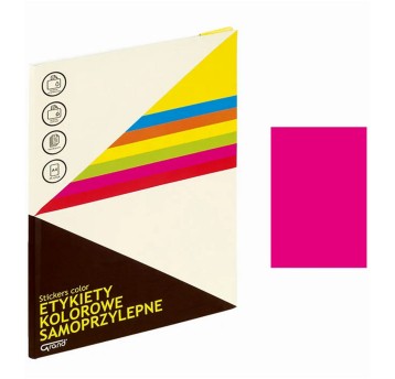 Etykiety uniwersalne papierowe GRAND 062 210 x 297mm kol. różowy fluorescencyjny 25 szt. [150-1063]