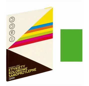 Etykiety uniwersalne papierowe GRAND 063 210 x 297mm kol. zielony fluorescencyjny 25 szt. [150-1064]
