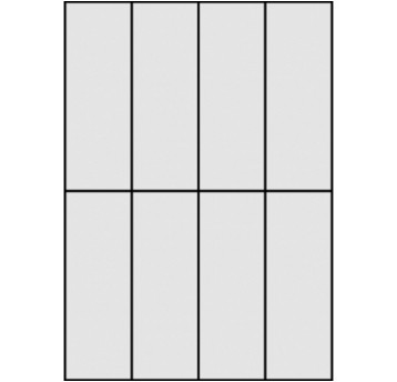 Etykiety uniwersalne papierowe matowe LABES 52,5 x 148mm kol. biały 800 szt. [A452,5x148]