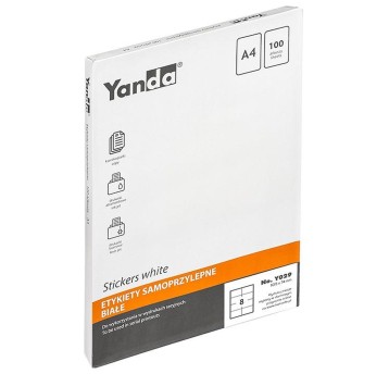 Etykiety uniwersalne papierowe YANDA 105 x 74mm kol. biały 800 szt. [150-1468]