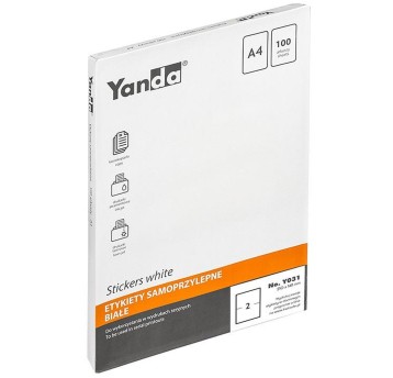 Etykiety uniwersalne papierowe YANDA 210 x 148mm kol. biały 200 szt. [150-1470]