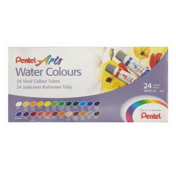 Farby akwarelowe PENTEL kpl. 24 kol. x 5ml tuby [WFRS-24]