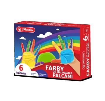 Farby do malowania palcami HERLITZ kpl. 6 kol. x 40ml [9575648]