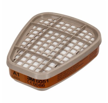 Filtr pochłaniacz wymienny przeciw gazom i parom 3M SERIA 6000 6051 A1 złącze bagnetowe 1 para [6051]