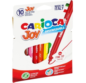 Flamastry CARIOCA JOY 40528 końcówka filcowa 1-2mm kpl. 10 kol. [160-1467]
