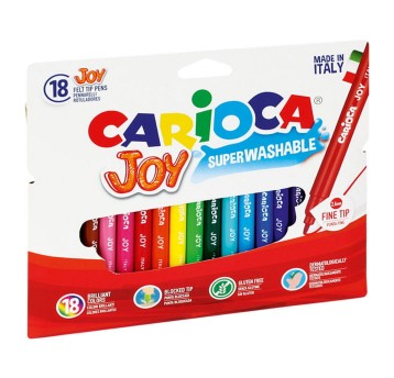 Flamastry CARIOCA JOY 40555 końcówka filcowa 1-2mm kpl. 18 kol. [160-1469]