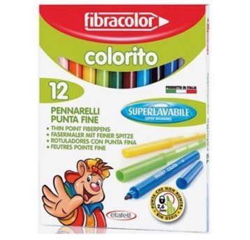Flamastry FIBRACOLOR COLORITO 539SW końcówka cienka 2,9mm kpl. 12 kol. [539SW12P]