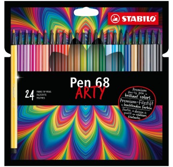 Flamastry STABILO ARTY Pen 68 końcówka M 1mm kpl. 24 kol. etui-blister [6824-1-20]