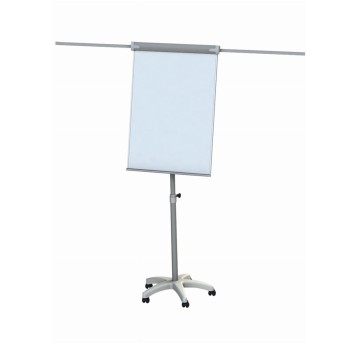 Flipchart stalowy suchościeralno - magnetyczny mobilny 68 x 105cm MEMOBE kol. biały [MF003]