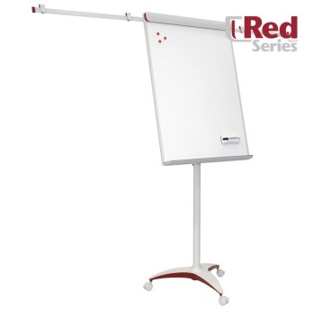 Flipchart stalowy suchościeralno - magnetyczny mobilny 70 x 100cm 2x3 kol. biały [TF18]