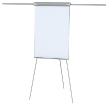 Flipchart stalowy suchościeralny - magnetyczny na trójnogu 68 x 105cm MEMOBE kol. biały [MF002]