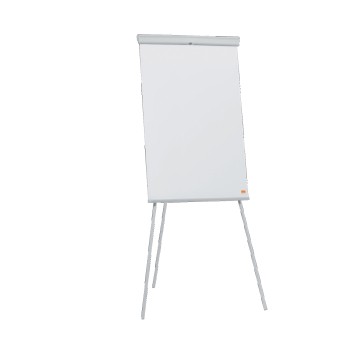 Flipchart stalowy suchościeralny - magnetyczny na trójnogu 68 x 70cm NOBO kol. biały [1915692]