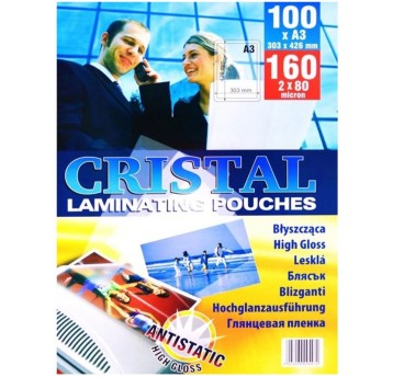 Folia do laminowania błyszcząca A3 80mic 100 arkuszy ARGO [320380]