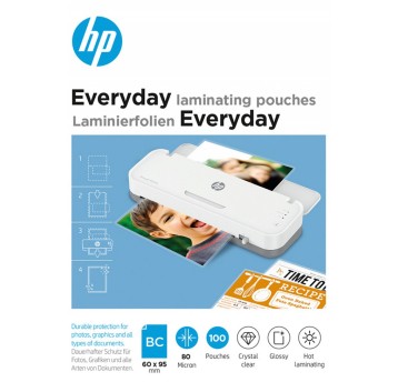 Folia do laminowania transparent/błyszcząca 80mic 100 arkuszy HP EVERYDAY Business Card 60 x 95mm [HPF9157BC080100]