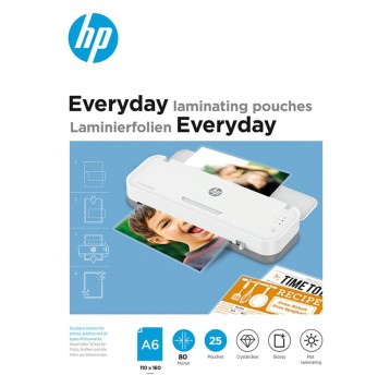 Folia do laminowania transparent/błyszcząca A6 80mic 25 arkuszy HP EVERYDAY [HPF9156A6080025]