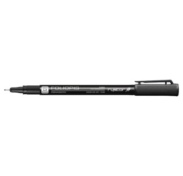 Foliopis do CD/DVD permanentny RYSTOR OHP końcówka S 0,4mm kol. czarny [436-000]