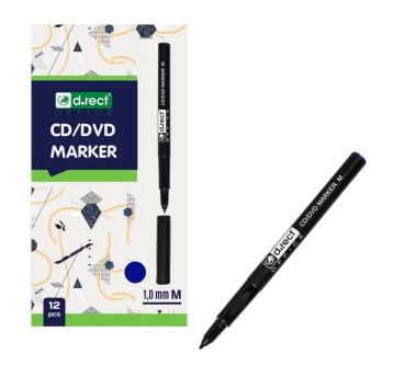 Foliopis permanentny D.RECT końcówka M 1mm kol. niebieski [102073]