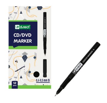 Foliopis permanentny D.RECT końcówka S 0,4mm kol. czarny [102061]