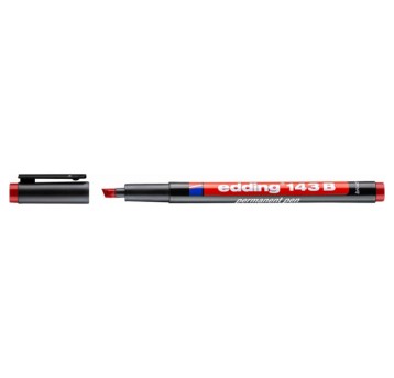 Foliopis permanentny EDDING E-143 B końcówka ścięta 1-3mm kol. czerwony [ED-143002]