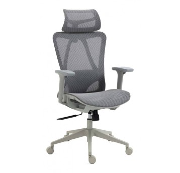 Fotel biurowy OFFICE PRODUCTS EGINA pianka kol. szary z regulowanym zagłówkiem [23023721-10]