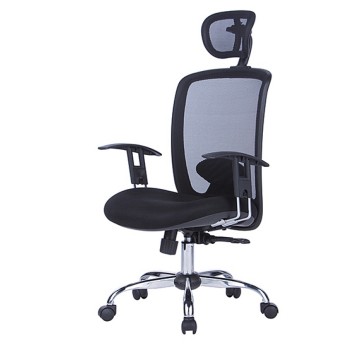 Fotel biurowy OFFICE PRODUCTS SAMOS pianka kol. czarny z regulowanym zagłówkiem [23023411-05]