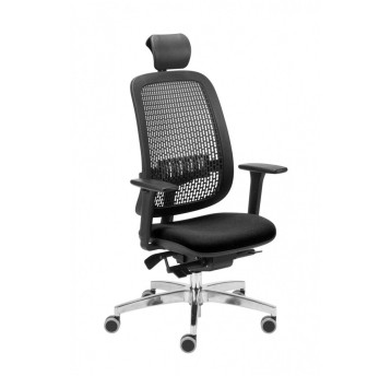 Fotel biurowy OFFICE PRODUCTS SKIATOS pianka kol. czarny zagłówek PU [23023651-05]