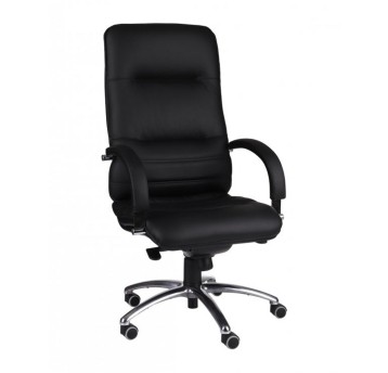 Fotel gabinetowy NOWY STYL LINEA skóra kol. czarny [ST04-POL PF17-CR-LE01 MPD170 L]