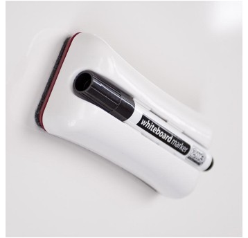 Gąbka filcowa do tablic magnetycznych suchościeralnych 150 x 62 x 30mm 2x3 DUO kol. biały na wymienne wkłady z markerem [AS125]