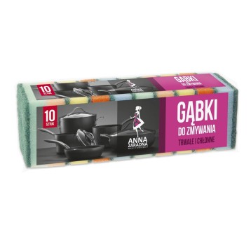 Gąbka kuchenna 7,5 x 4,5cm ANNA ZARADNA mix kolorów 10 szt. [PG-5208]