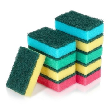 Gąbka kuchenna 8 x 5 x 2,5cm mix kolorów 10 szt.