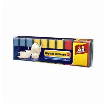 Gąbka kuchenna 9 x 6,5cm JAN NIEZBĘDNY mix kolorów 10 szt. [57088]