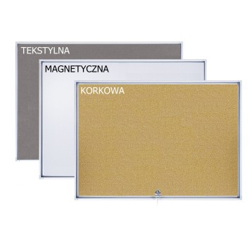 Gablota wewnętrzna tekstylna drzwi otwierane 60 x 90 x 4cm ARTE-BIS [GT4-W]