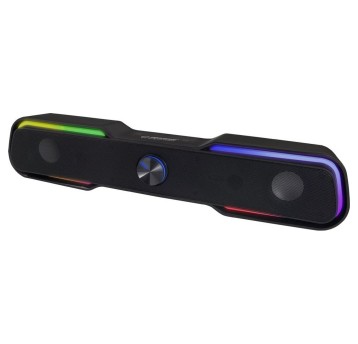 Głośnik komputerowy przewodowy USB/Minijack ESPERANZA soundbar Led/rainbow Apala kol. czarny [EGS101]