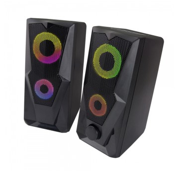 Głośniki komputerowe przewodowe USB/Minijack ESPERANZA Led Rainbow Baila kol. czarny [EGS103]