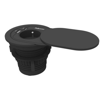 Gniazdo zasilające 1x 230V / 1x USB-A /1x USB-C FELLOWES Power Spot kol. czarny [100137179]
