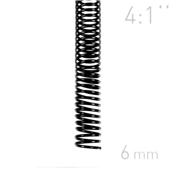 Grzbiet do bindowania spiralny 6mm 100 szt. OPUS kol. czarny O.COIL A4 30 kartek [118687]