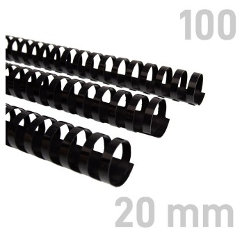 Grzbiet do bindowania uniwersalny 20mm 100 szt. OPUS kol. czarny [112104]