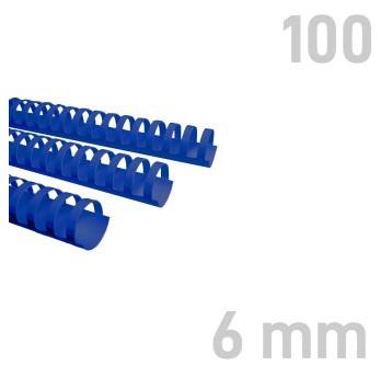 Grzbiet do bindowania uniwersalny 6mm 100 szt. OPUS kol. niebieski O.Comb [117192]