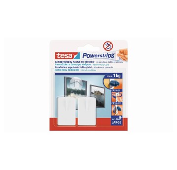 Haczyk samoprzylepny TESA POWERSTRIPS 44mm x 27mm kol. biały op. 2 sztuki do obrazów [58031-00128-20]