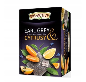 Herbata ekspresowa czarna BIG ACTIVE Earl Grey (cytrusy) torebka koperta 20 szt.
