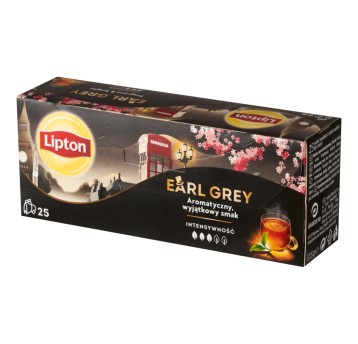 Herbata ekspresowa czarna LIPTON Earl Grey torebka z zawieszką 25 szt.