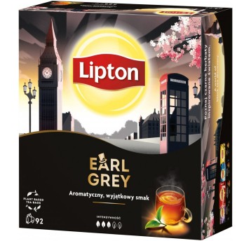Herbata ekspresowa czarna LIPTON Earl Grey torebka z zawieszką 92 szt.