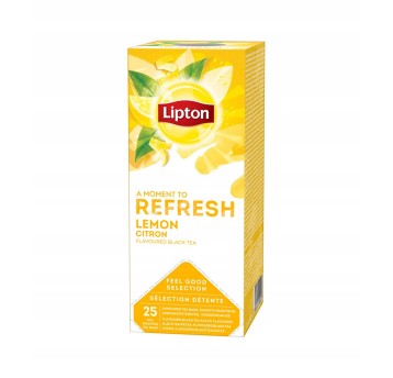 Herbata ekspresowa czarna LIPTON Lemon (cytryna) torebka koperta 25 szt.