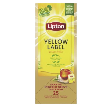 Herbata ekspresowa czarna LIPTON YELLOW LABEL torebka koperta 25 szt.